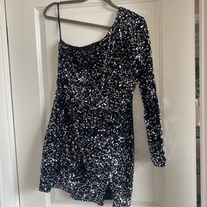 SHEIN Sequin Off The Shoulder Bodycon Dress